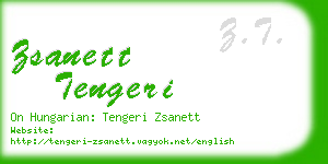 zsanett tengeri business card